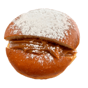 Berlín relleno de manjar Panadería Blume